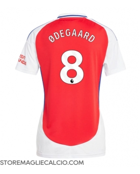 Arsenal Martin Odegaard #8 Maglia Gara Casa Repliche 2024-25 Donna